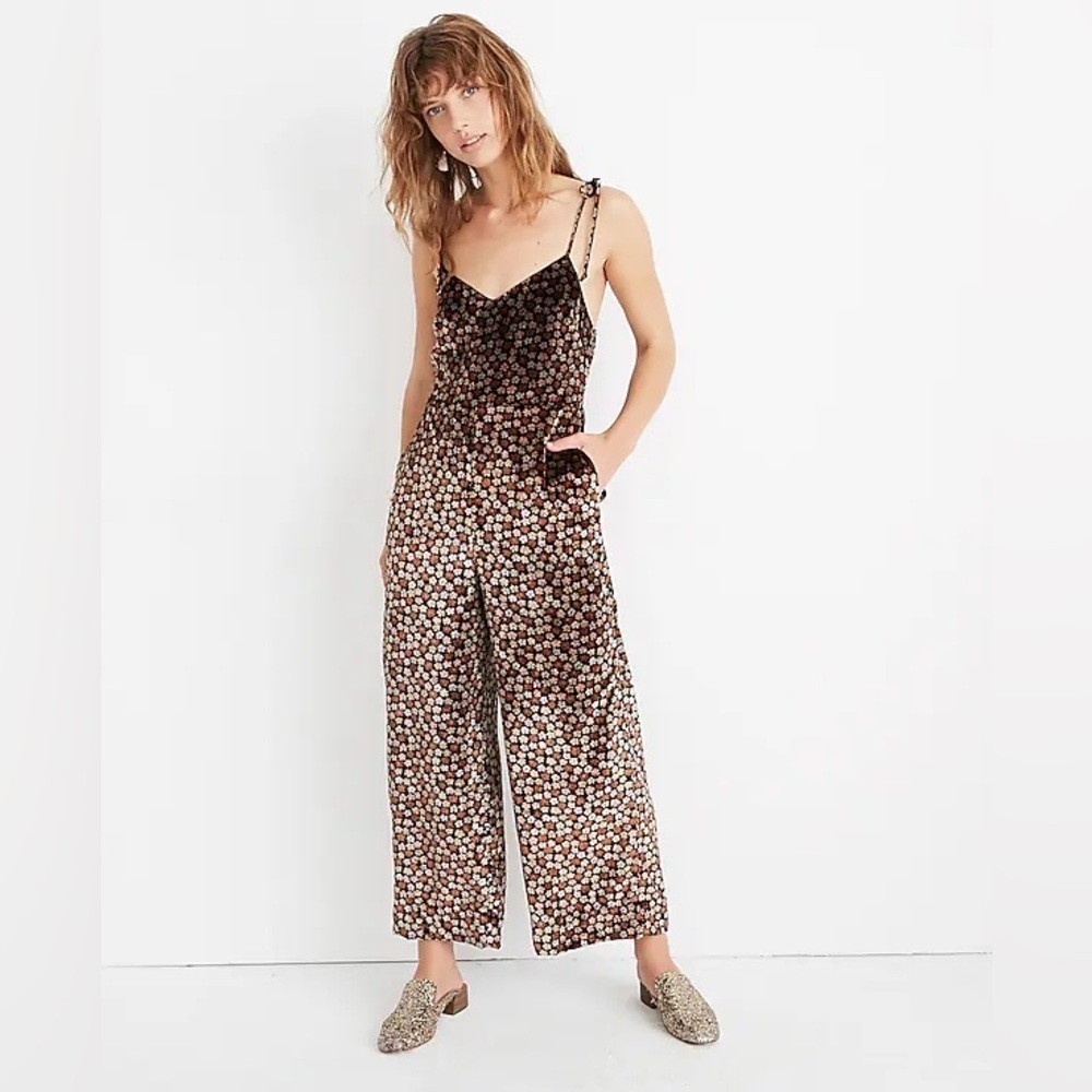 Madewell Velvet Thistle Cami Jumpsuit in Petite Blooms